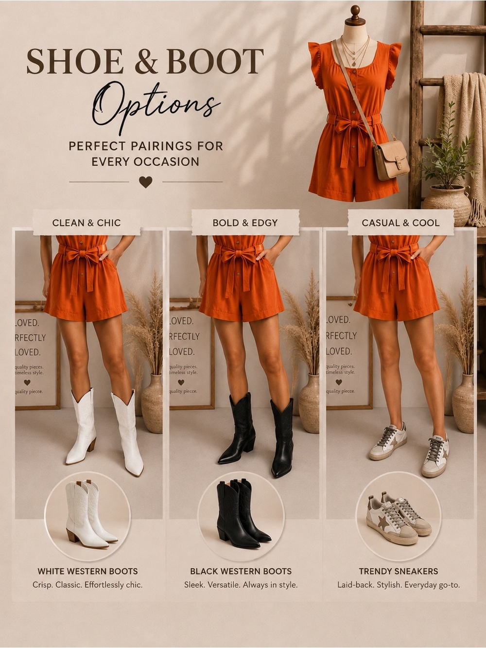 Day + Moon College Game Day Orange Button-Front Tie-Waist Romper Size Small